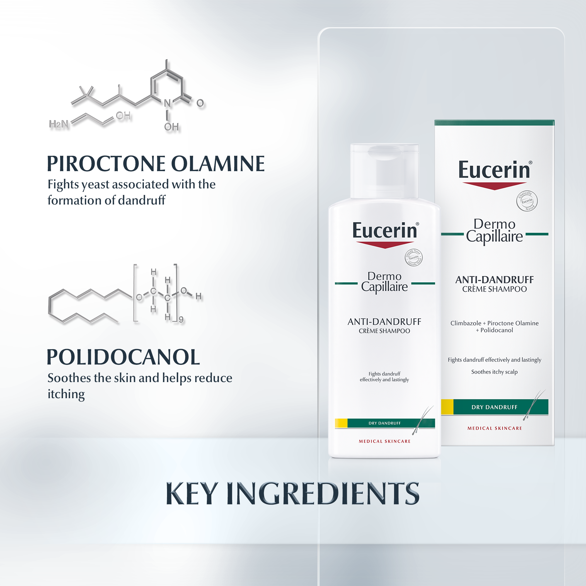 DermoCapillaire AntiDandruff Creme Shampoo Ι Dry dandruff Eucerin